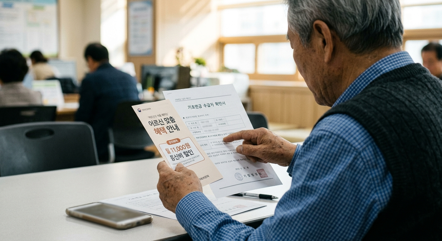[통신비] 기초연금을 받고 계신다면 월 11,000원 할인