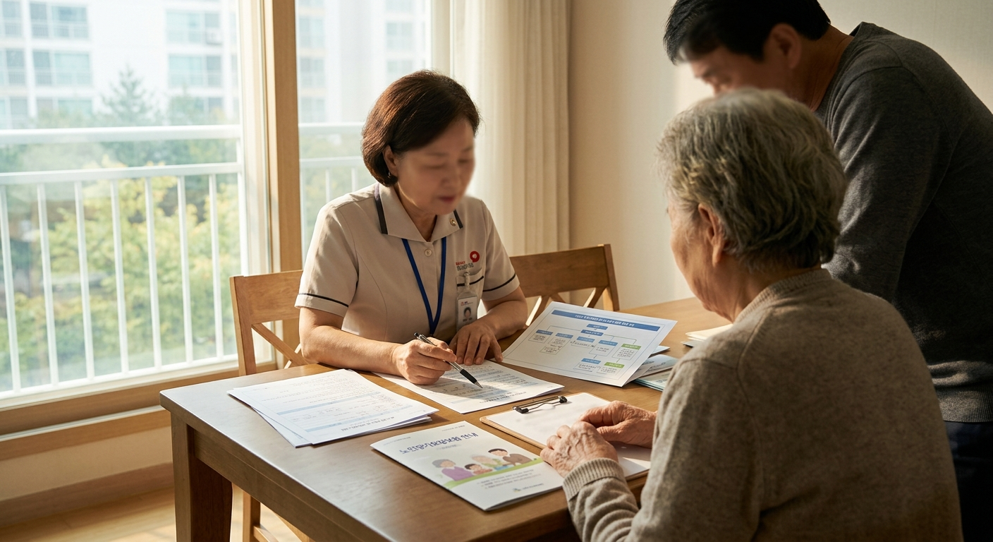 방문 조사부터 등급 결정까지의 전체 과정