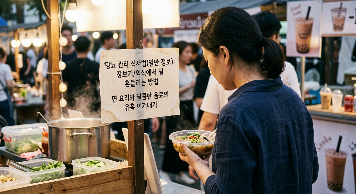 면 요리와 달콤한 음료의 유혹 이겨내기