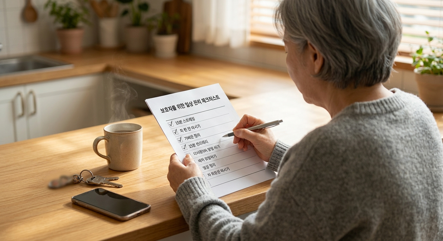 보호자를 위한 일상 관리 체크리스트