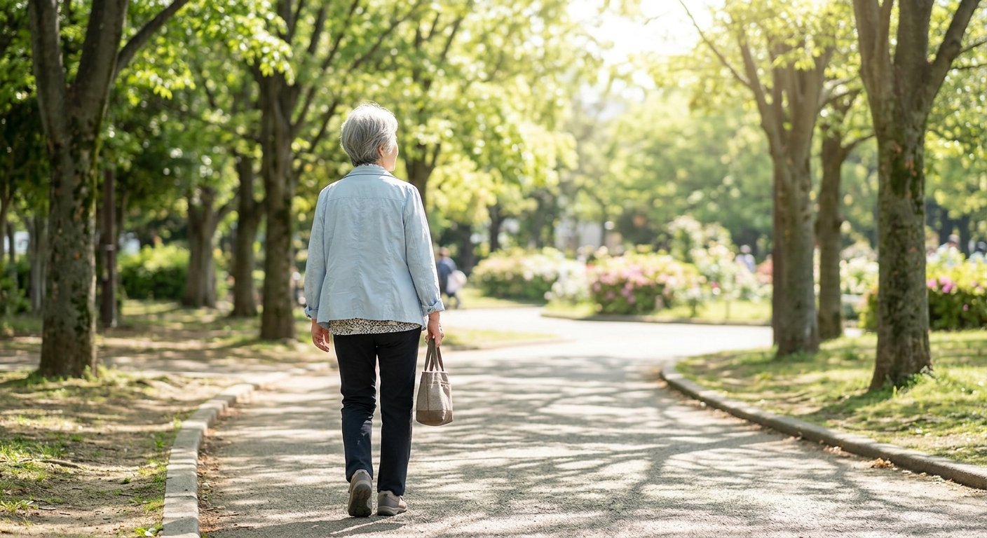 낮 시간 햇볕 쬐며 산책하기