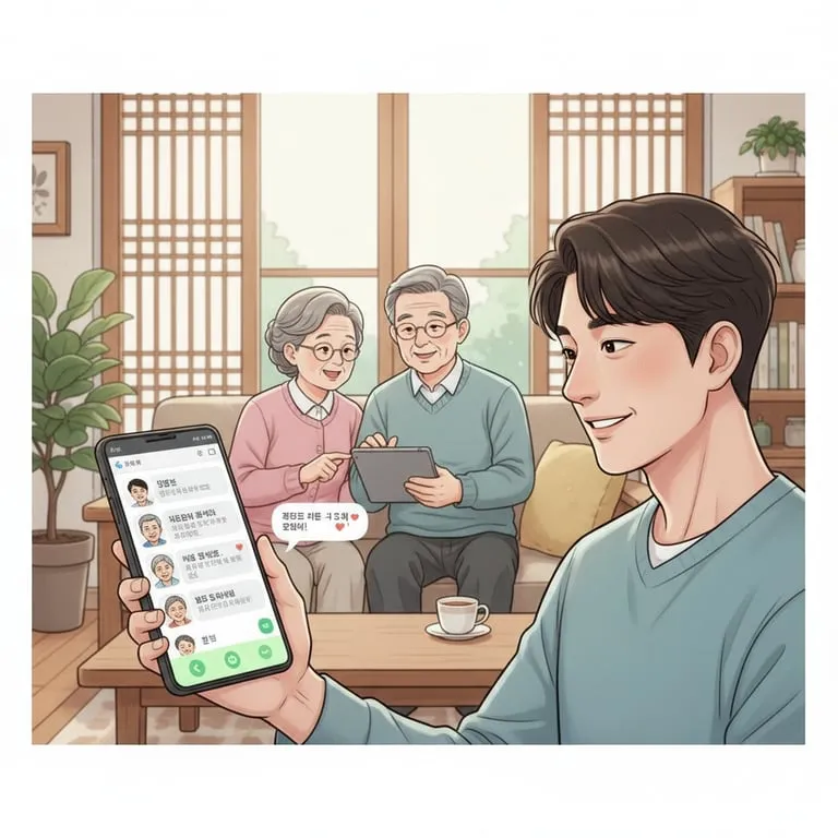 카카오톡 가족방으로 부모님 안부 확인하기 — 실버세대를 위한 가장 쉬운 디지털 소통법