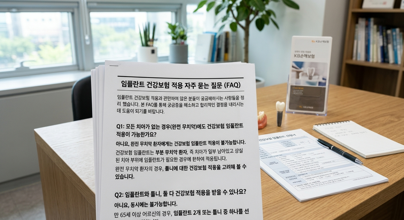 임플란트 건강보험 적용 자주 묻는 질문 (FAQ)