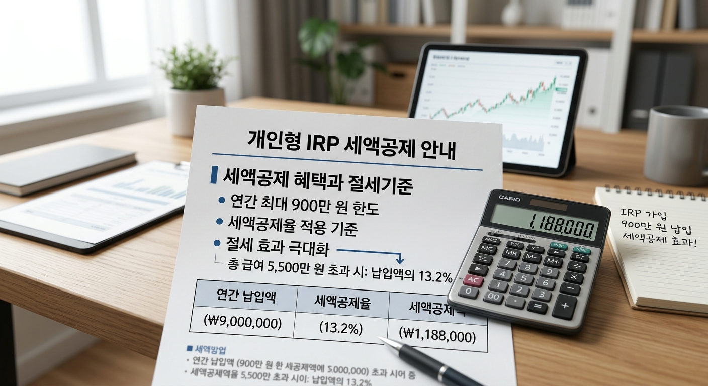 개인형 IRP: 세액공제 혜택과 절세 기준