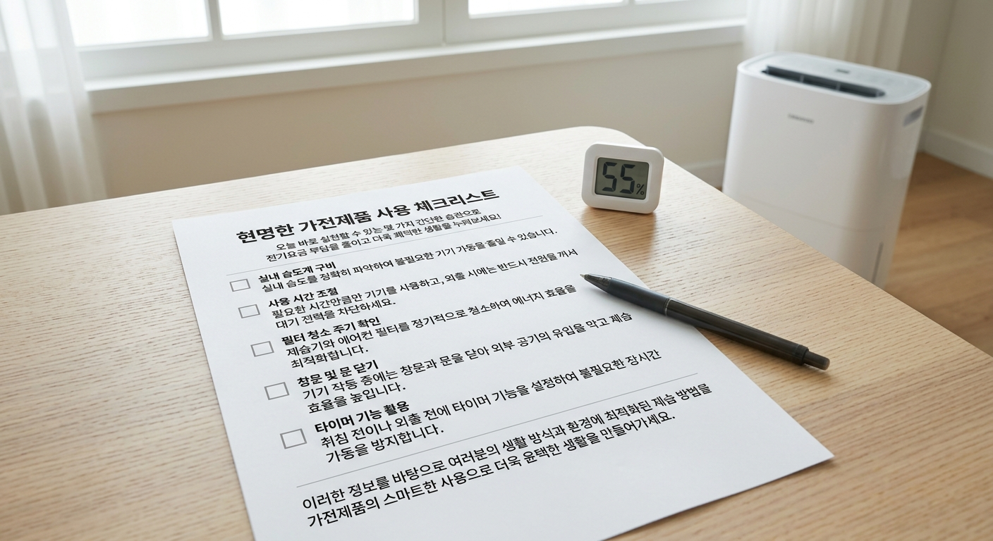 현명한 가전제품 사용 체크리스트