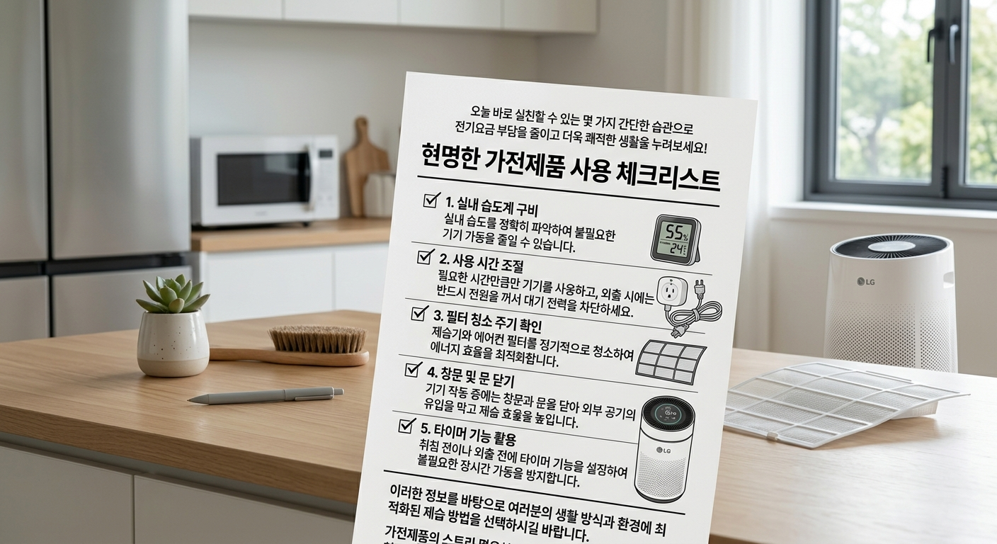 현명한 가전제품 사용 체크리스트