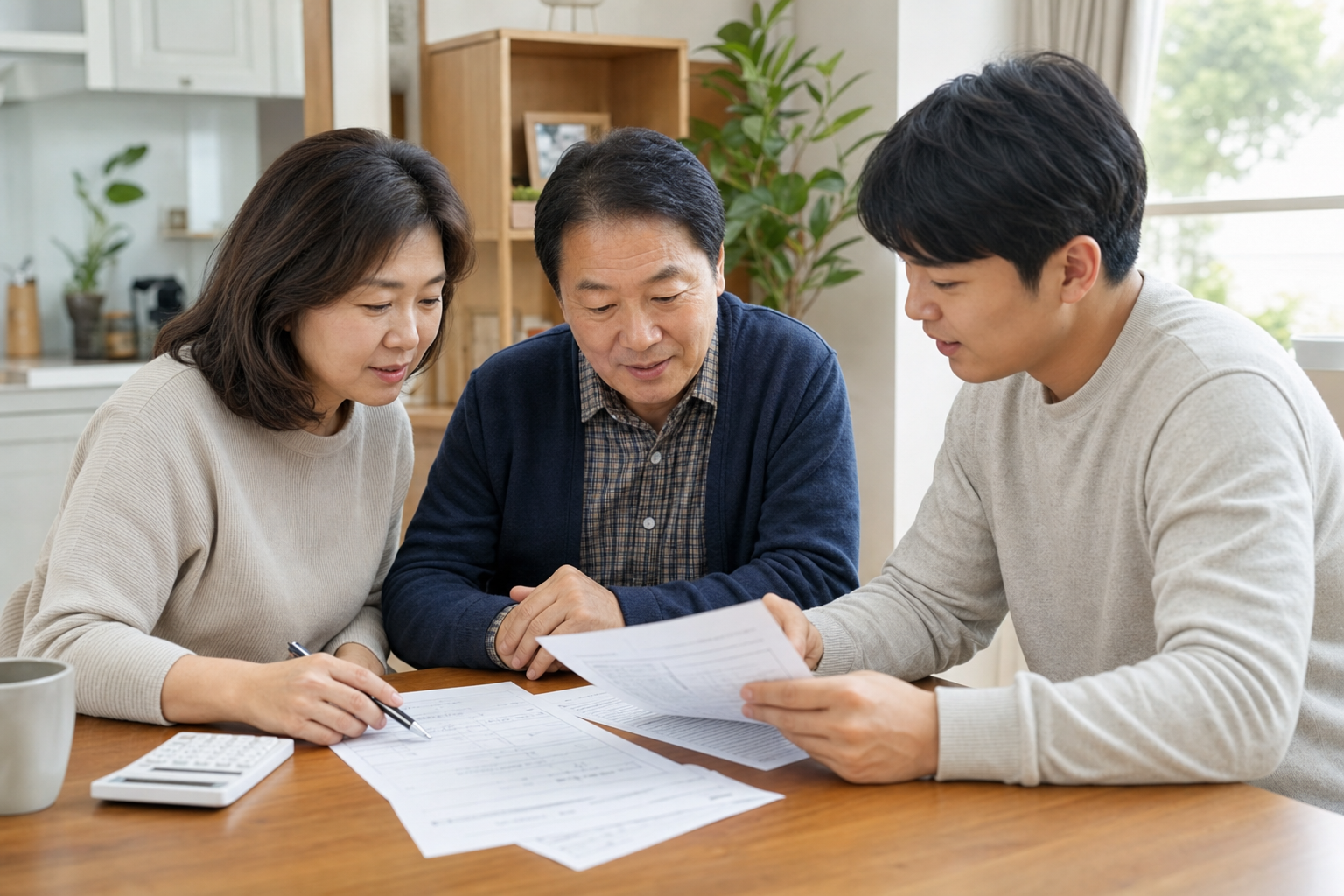 건강보험 피부양자 신고 서류를 함께 확인하는 가족