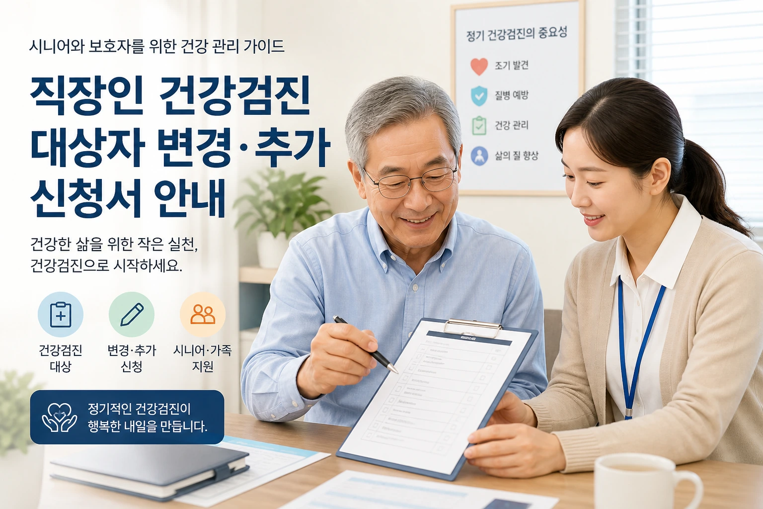 사업장 건강검진 대상자 변경 추가 신청 준비 안내