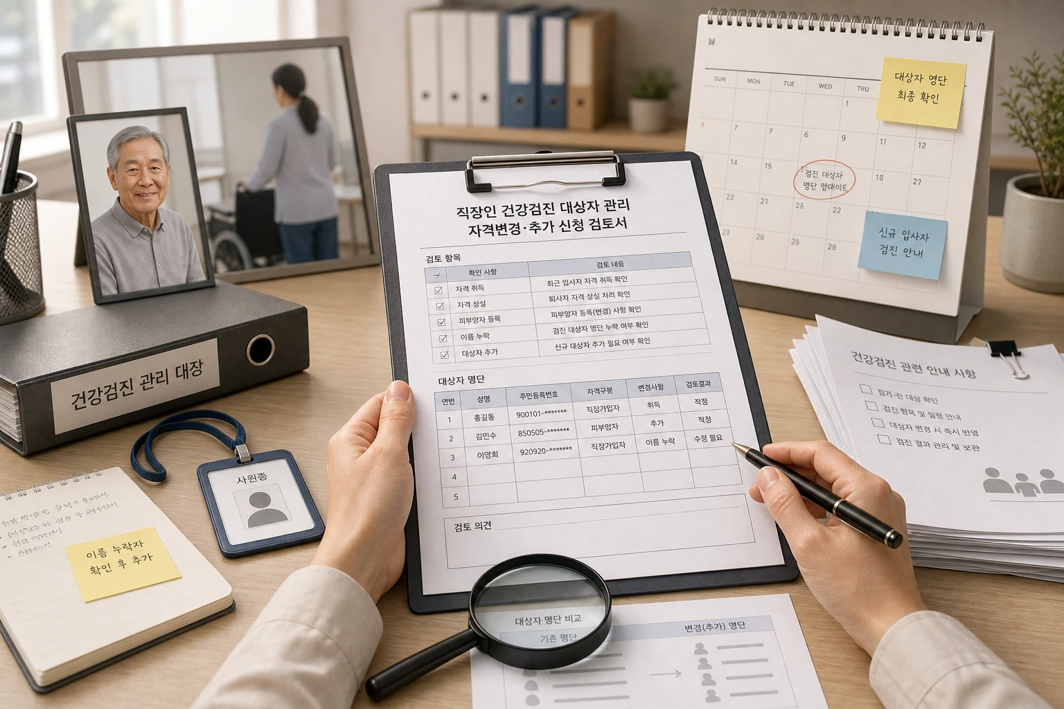 사업장 건강(암)검진 대상자 변경 추가 신청서 안내 이미지 1